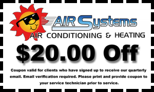 $20 Coupon for Air Conditioning and Heating Services Friendswood Texas